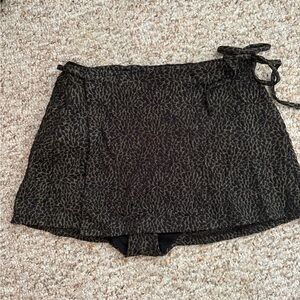 The Marseilles Bottom Lurex Jacquard Black wrap skirt bottoms L